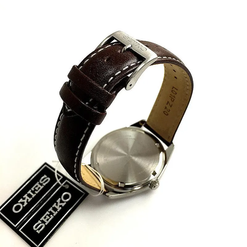 Seiko Essentials Green Dial Leather Men’s Watch- SUR449P1